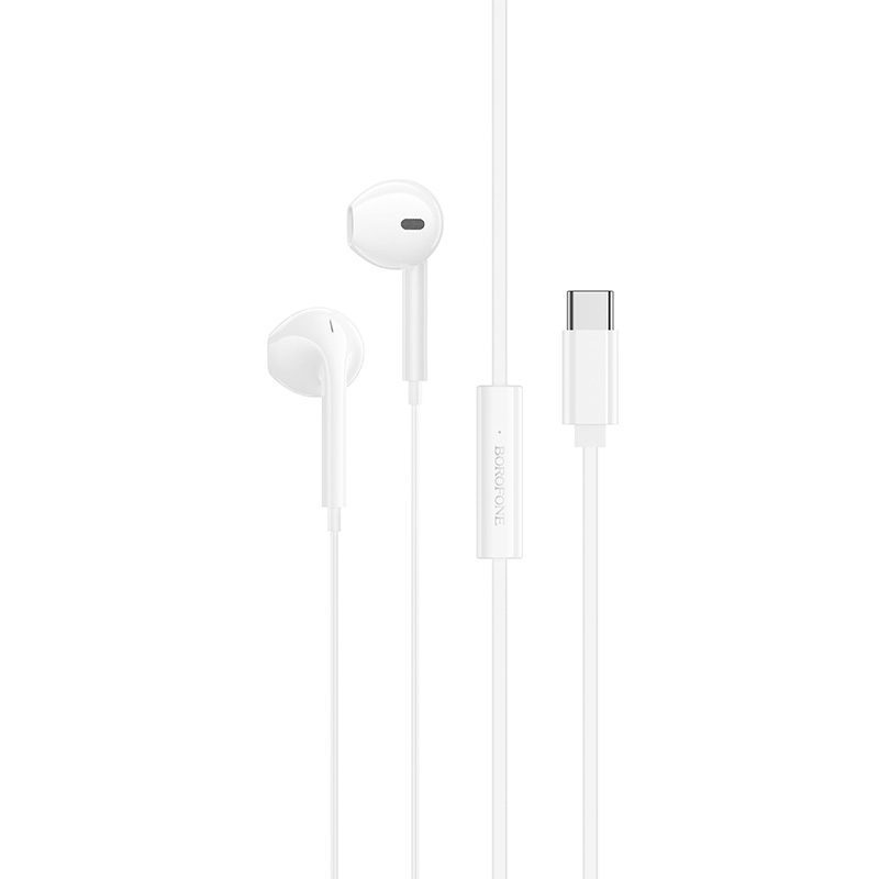 Borofone Earphones BM99 Star with microphone Typ C white