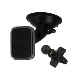 Car holder - TXR - MAGNETIC / 2 mounts: on the glass and air vent / with a grey frame
