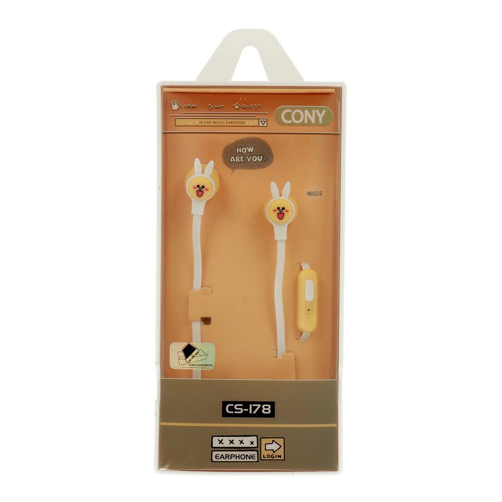 product-13187 Earphones CASNI - CS-178 with microphone Yellow