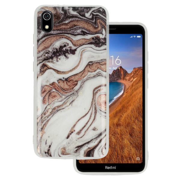 Marble Glitter Case for Xiaomi Redmi 7A Design 1