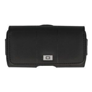 Tel Protect MAX Belt Holster (SIZE 14) for Iphone 11/16 Plus/16 Pro/17 Pro/Huawei P30 Lite/Samsung S23/S24/S25 black, leather (155x80x14 mm)