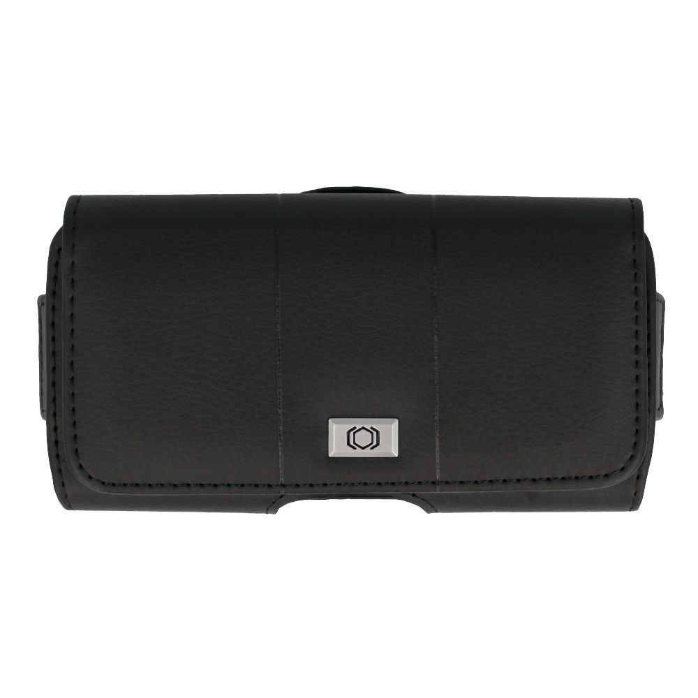 product-6097 Tel Protect MAX Belt Holster (SIZE 14) for Iphone 11/16 Plus/16 Pro/17 Pro/Huawei P30 Lite/Samsung S23/S24/S25 black, leather (155x80x14 mm)