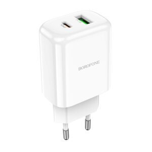 product-62574 Borofone Wall charger BN4 Potential - USB + Type C - QC 3.0 PD 2.0 20W white