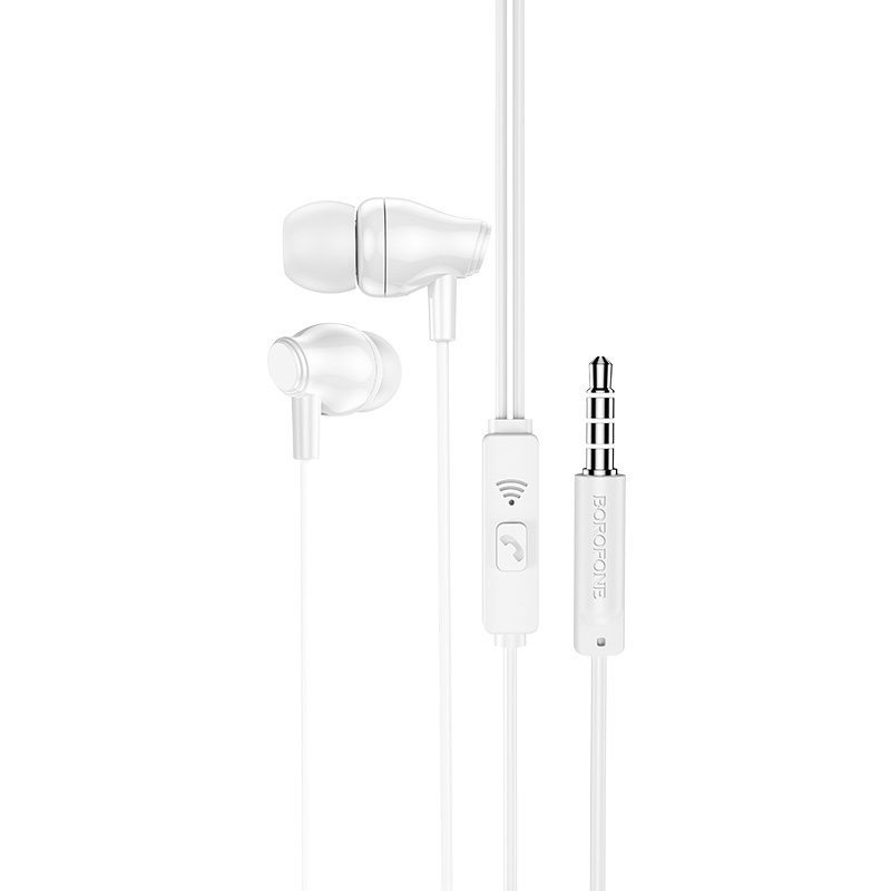 Borofone Earphones BM61 Wanderer with microphone white