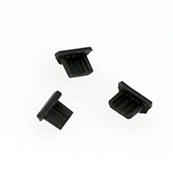 Silicone anti-dust plug Micro USB black - 10 pieces