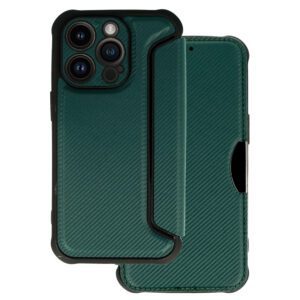 Razor Carbon Book Case for Iphone 14 Pro Max dark green