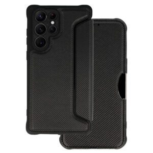 Razor Carbon Book Case for Samsung Galaxy S22 Ultra black