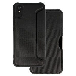 Razor Carbon Book Case for Xiaomi Redmi 9A black
