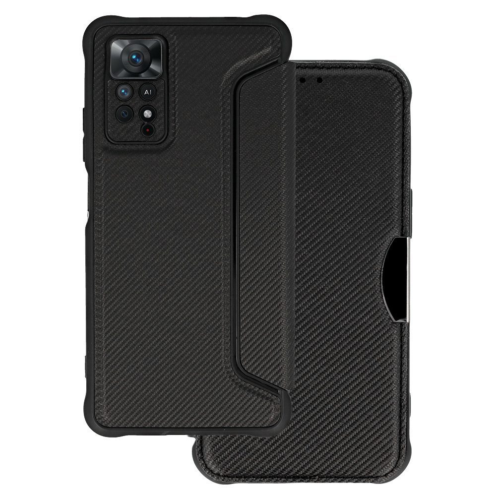 Razor Carbon Book Case for Xiaomi Redmi Note 11 Pro/Note 11 Pro 5G black