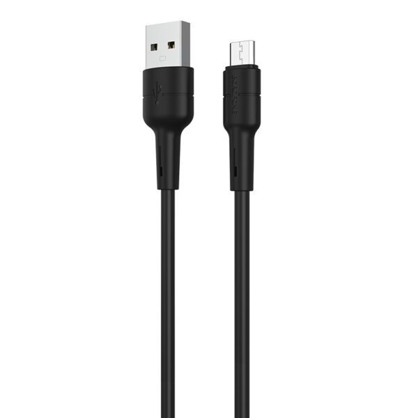 Borofone Cable BX30 Silicone - USB to Micro USB - 2,4A 1 metre black