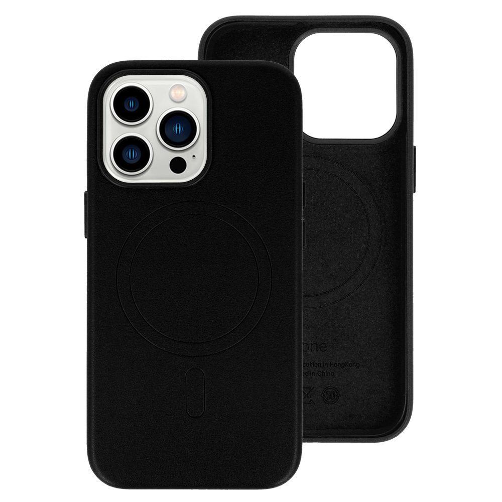 product-84330 MagSafe Leather Case Iphone 13 Pro Black
