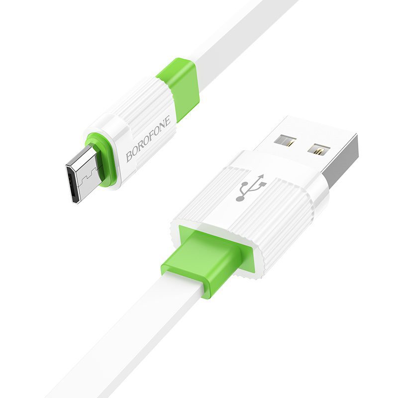 product-85942 Borofone Cable BX89 Union - USB to Micro USB - 2,4A 1 metre white-green