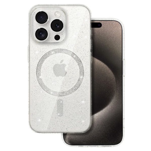 Glitter Magsafe Case for Iphone 14 Pro transparent