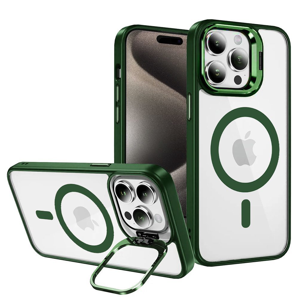 Tel Protect Kickstand Magsafe Case for Iphone 14 green