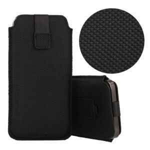 HIT Pouch Case (Size XXL) for Samsung S25 Ultra/S24 Ultra/M35/M23/A16 5G/Xiaomi Redmi 14C design 2 black