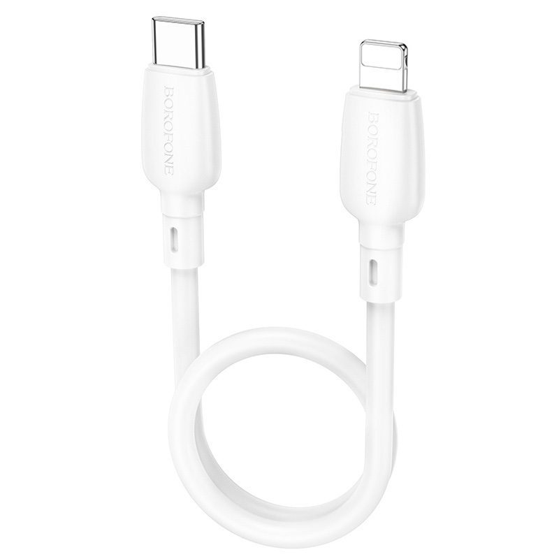 Borofone Cable BX93 Super Power - Typ C to Lightning - PD 20W 0,25 metres white