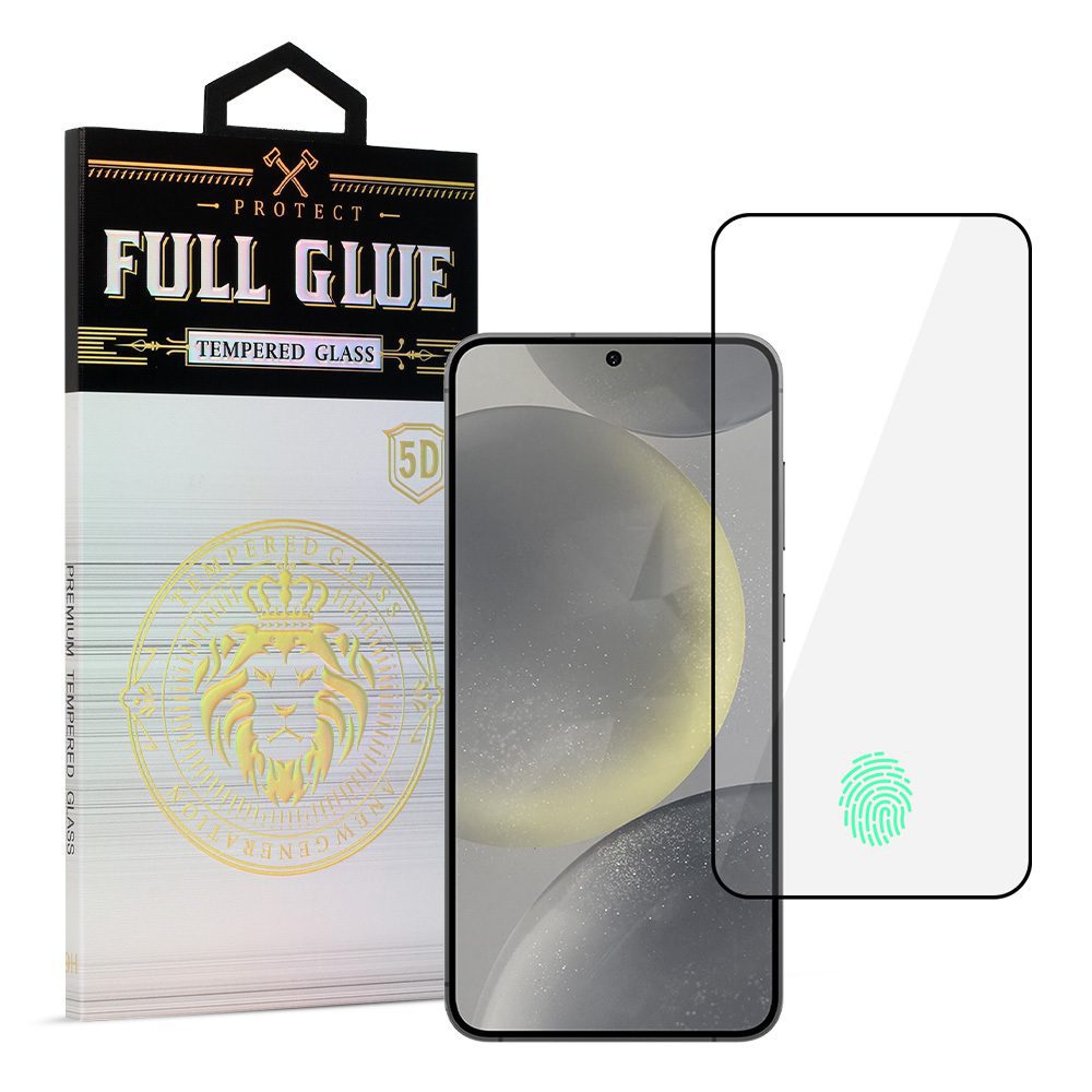 Tempered Glass HARD Full Glue 5D for SAMSUNG GALAXY S24 BLACK (with fingerprint unlock)