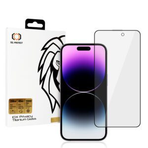 Tempered glass Tel Protect 10X Privacy Titanium for Iphone 14 Pro
