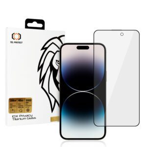 Tempered glass Tel Protect 10X Privacy Titanium for Iphone 14 Pro Max