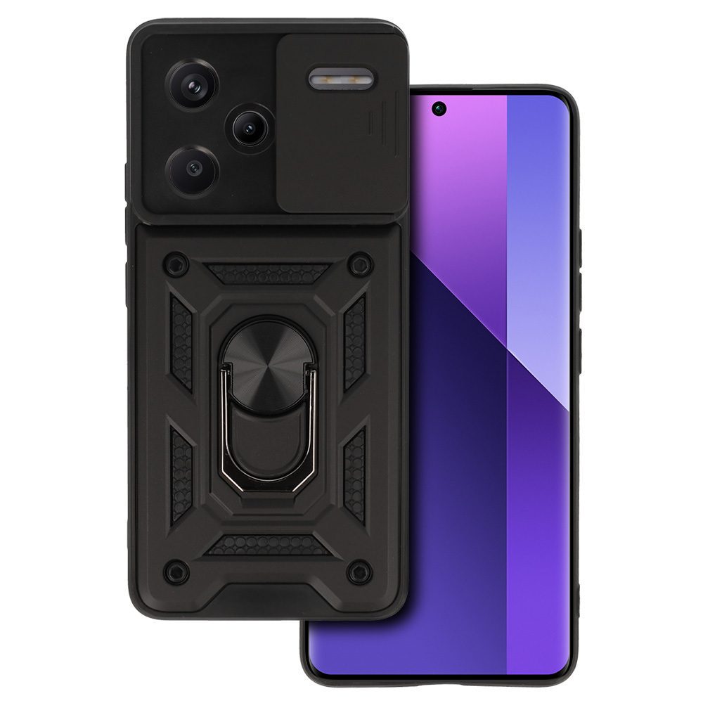 product-95370 Slide Camera Armor Case for Xiaomi Redmi Note 13 Pro Plus 5G Black