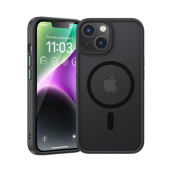 Benks Magnetic Mist Case Metal Frame for Iphone 15 Plus black