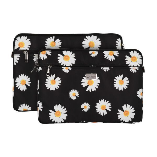 product-96230 Wonder Sleeve Laptop 13-14 inches black daisies