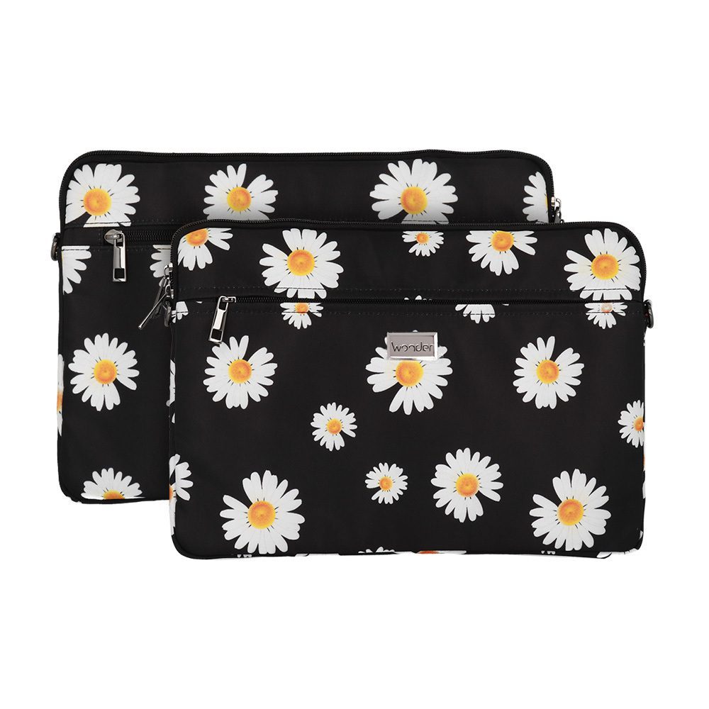 product-96230 Wonder Sleeve Laptop 13-14 inches black daisies