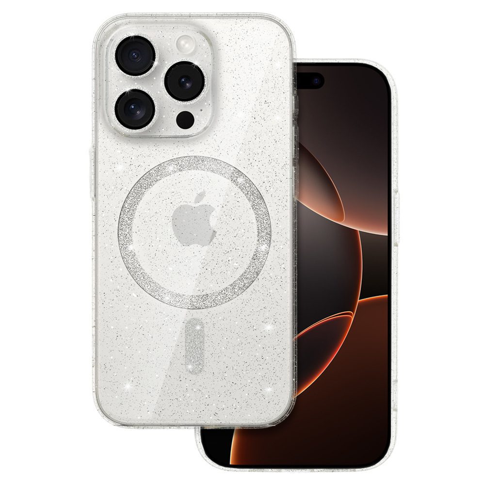 product-96372 Glitter Magsafe Case for Iphone 16 Pro Max transparent