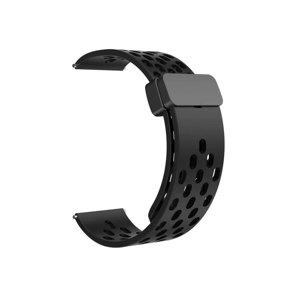 Universal silicone loop 22mm design 2 black