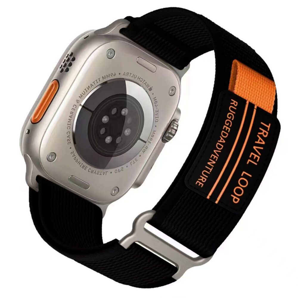 Nylon loop for Apple Watch 42/44/45/49 design 3 black