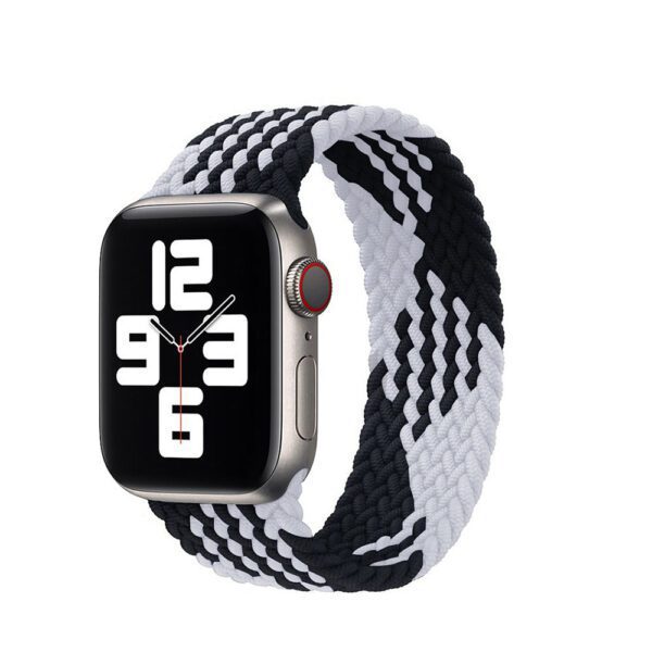 Braided loop for Apple Watch 38/40/41 design 1 black-white