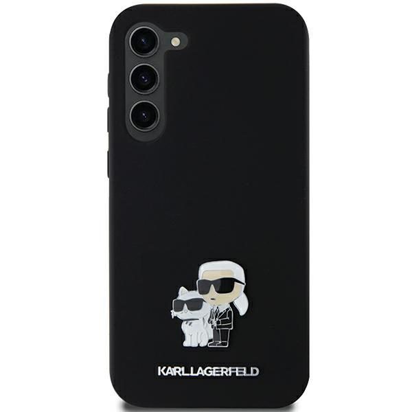 product-96963 Original Pouch KARL LAGERFELD hardcase Silicone Karl&Choupette Metal Pin KLHCSA35SMHKCNPK for Samsung Galaxy A35 black