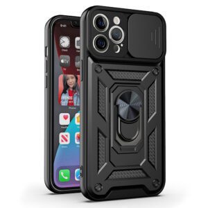 Slide Camera Armor Case for Samsung Galaxy S24 FE Black