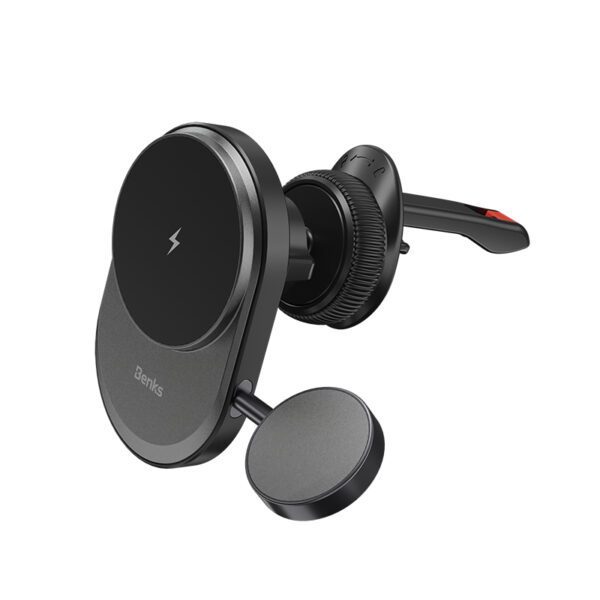 product-97570 Benks Car holder magnetic CZ06 2 in 1 with induction charging 15W to air vent black