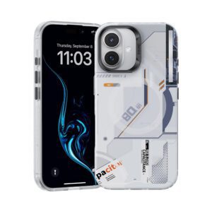 Benks Magnetic Mecha Series Case for Iphone 16 Plus white