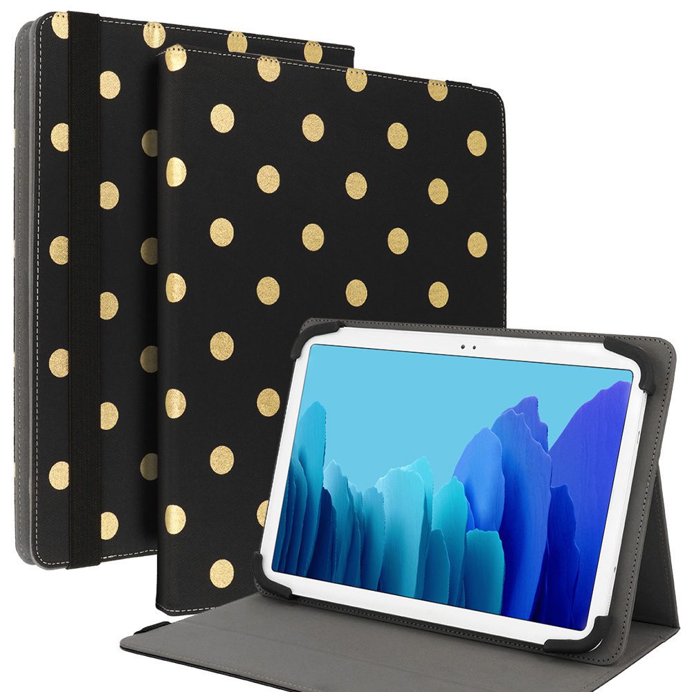 product-97863 Wonder Canvas Tablet Case 13 inches gold polka-dot
