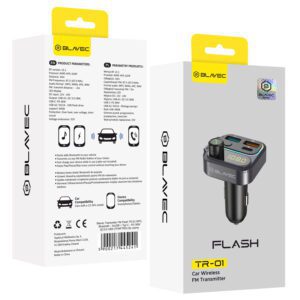 Blavec FM Transmitter Flash TR-01 MP3, Bluetooth - 2xUSB + Type C - PD 36W QC3.0 18W (TFMFTR01-B) black