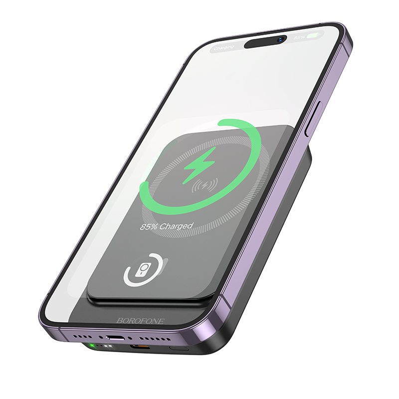 product-98619 Borofone Power Bank 10000mAh BJ63A Nimble - Type C - PD 20W magnetic with induction charging black