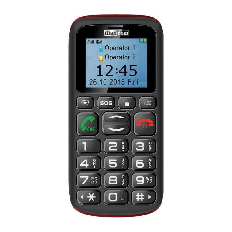 Mobile Phone GSM MAXCOM MM 428 L BLACK-RED
