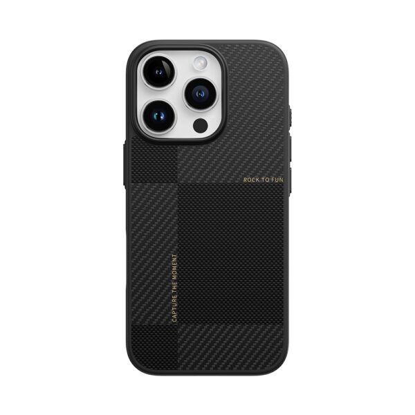 product-99588 Rock Ultra Thin Aramid Fiber Kevlar 600D Case for Iphone 16 Pro Max black