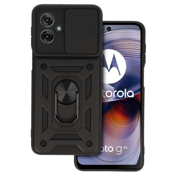 product-99822 Slide Camera Armor Case for Motorola Moto G55 5G Black