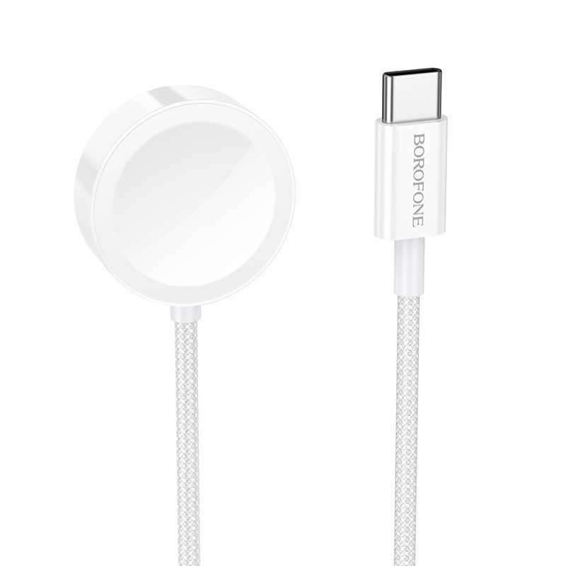 Borofone Ładowarka indukcyjna BQ37 Star 2,5W do iWatch 1-9, SE/SE2, Samsung Ultra/Ultra2 biała