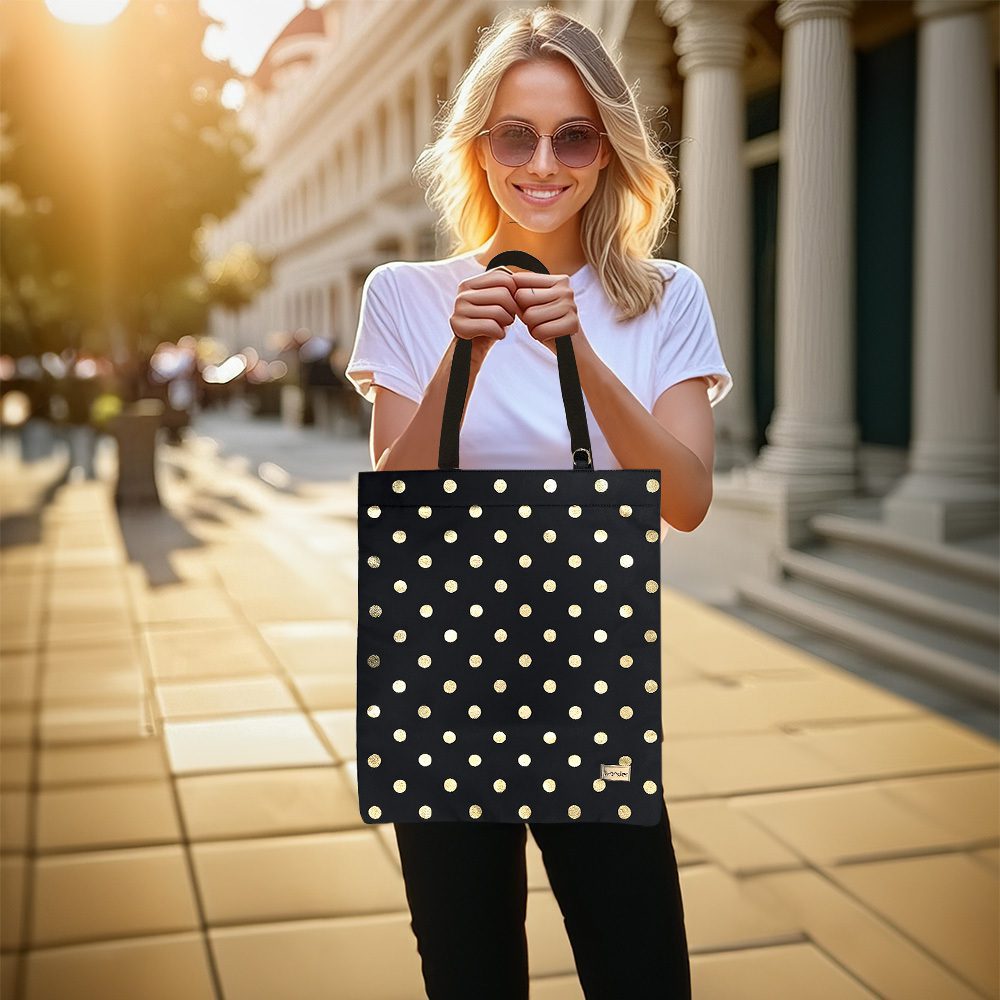 Shopping bag Wonder wzór 2 gold polka-dot