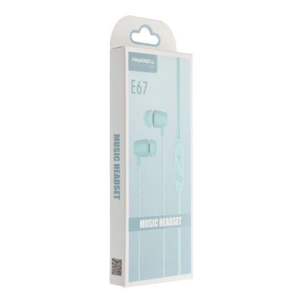 19577d42b37983f842344c3b716a77b1 PAVAREAL wire earphone Jack 3,5 mm with microphone PA-E67 blue