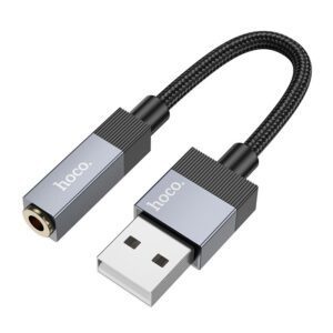 Adapter AUX USB A (male) to Jack 3,5 mm (female) Hoco UPA32D black