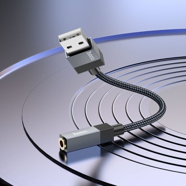 766742858b5f3886314fdcbddf402cb3 Adapter AUX USB A (male) to Jack 3,5 mm (female) Hoco UPA32D black