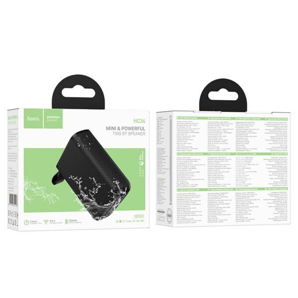 b92c6263cc5e2ee13802539e79e738d0 Speaker bluetooth Hoco 5W 1200 mAh HC34 black