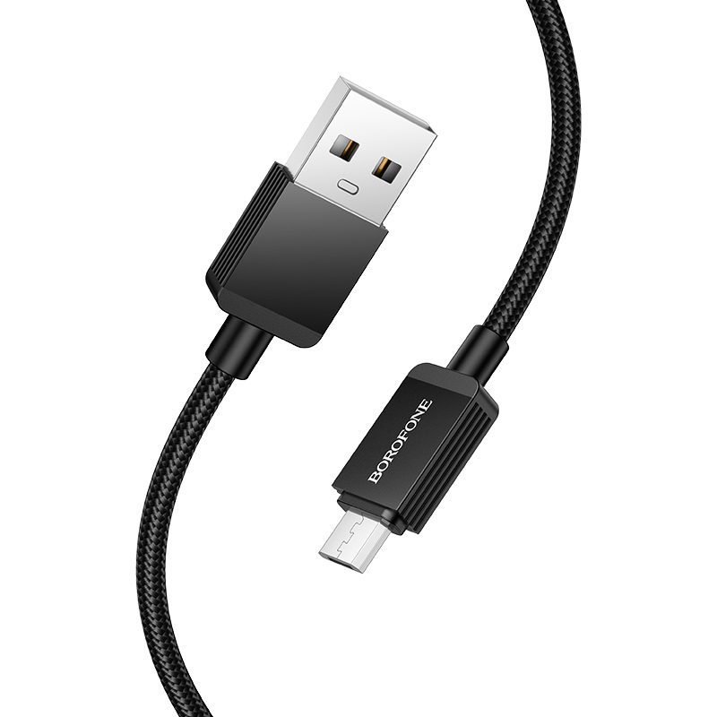 Borofone Cable BX120 Placer - USB to Micro USB - 2,4A 1 metre black