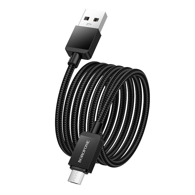 Borofone Cable BX120 Placer - USB to Micro USB - 2,4A 1 metre black