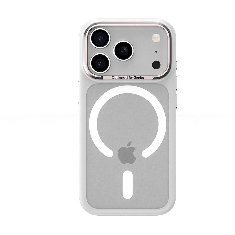 product-103650 Benks Magnetic Mist Case Metal Frame (0070) for Iphone 17 Pro Max white (Camera Control Button)
